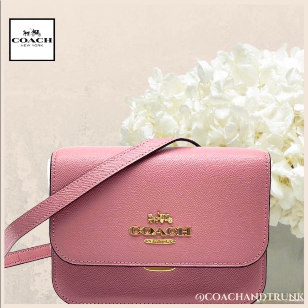 NWT COACH Leather Mini Brynn Crossbody Taffy Pink
